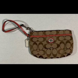 Coach signature wristlet bag